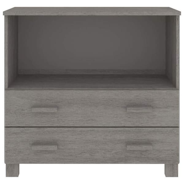 Maison Exclusive - Buffé HAMAR Ljusgrå 85x35x80 cm Massivt furu