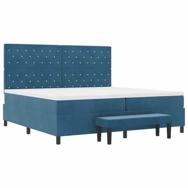 Maison Exclusive - Jousipatja tummansinisellä 200 x 200 cm sametilla Mörkblå