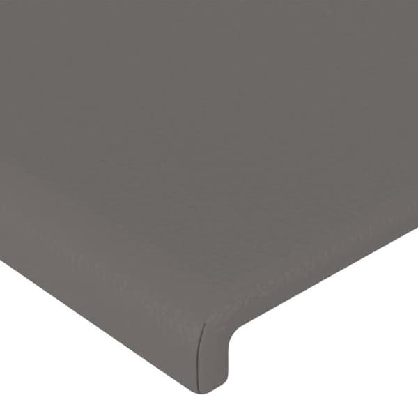 Maison Exclusive - LED Hovedgærde Grå 203x16x78/88 cm Simil læder