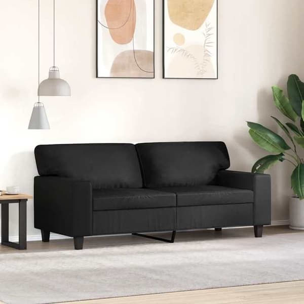 Maison Exclusive - 2-personers Sofa Sort 140 cm Syntetisk Læder