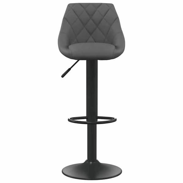 Maison Exclusive - Tummanharmaa samettinen baarijakkara