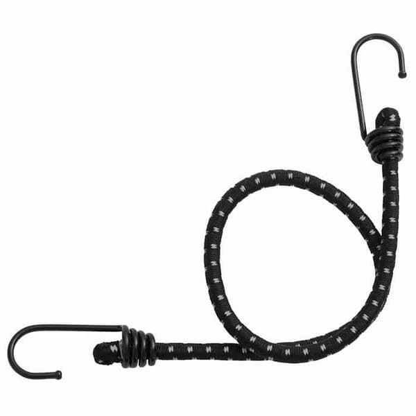 Tältaccessoar - EXKLUSIV HEM - Paket med 25 elastiska snören - reflexband - hållbara krokar - svart