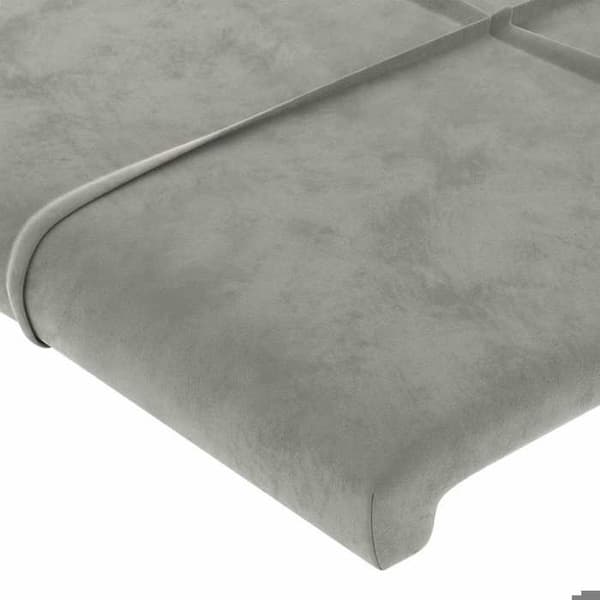 Maison Exclusive - Hovedgærde Lys Grå 100x5x78/88 cm Velour