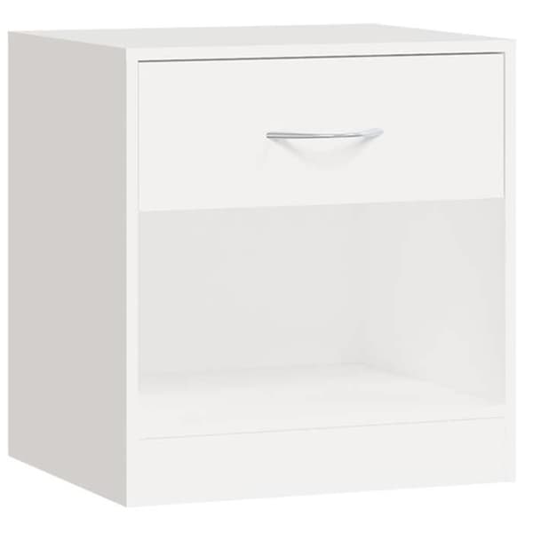 Maison Exclusive - Sängbord 2 st med låda Vit Matt vit