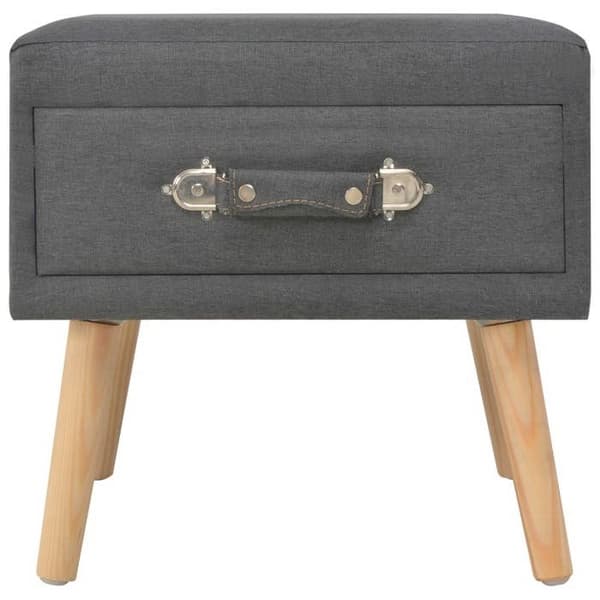 Maison Exclusive - Sängbord Grå mörk 40x35x40 cm Tyg Mörkgrå