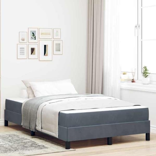 Maison Exclusive - Jousipatja tummanharmaa 120 x 200 cm kangas Mörkgrå