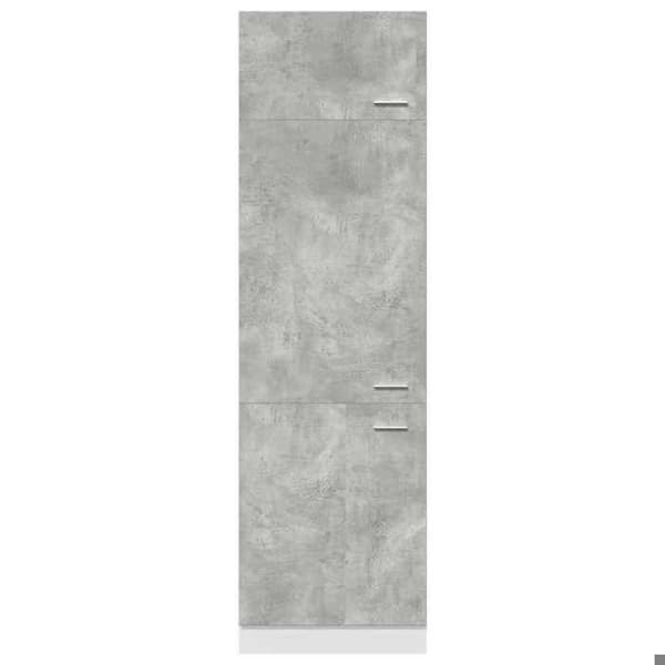 Maison Exclusive - Kylskåp Lyon grå betong 60x57x207 cm