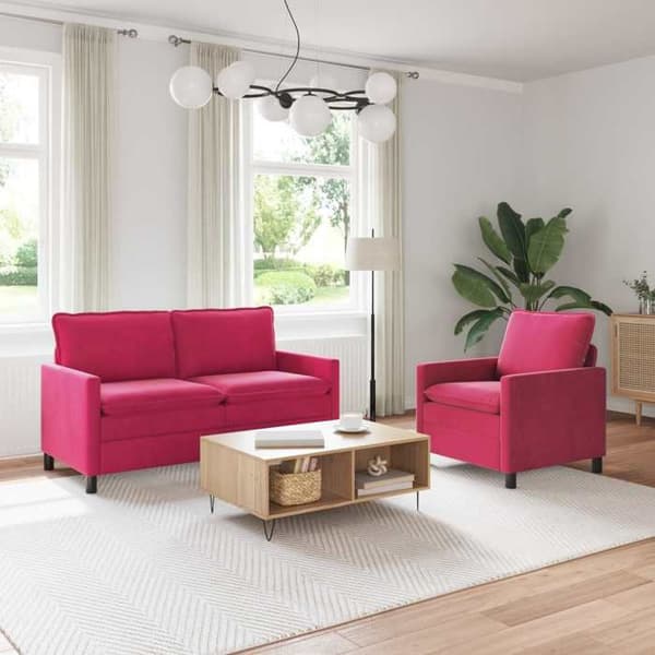 Maison Exclusive - 2 kpl sohvasetti Bordeaux samettia Bordeaux