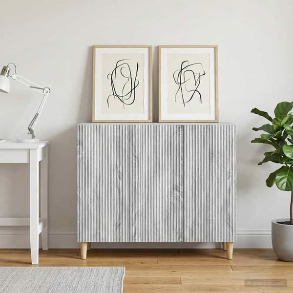 Maison Exclusive - Buffet Sonoma grå 89 x 34,5 x 80 cm Ingeniørtræ