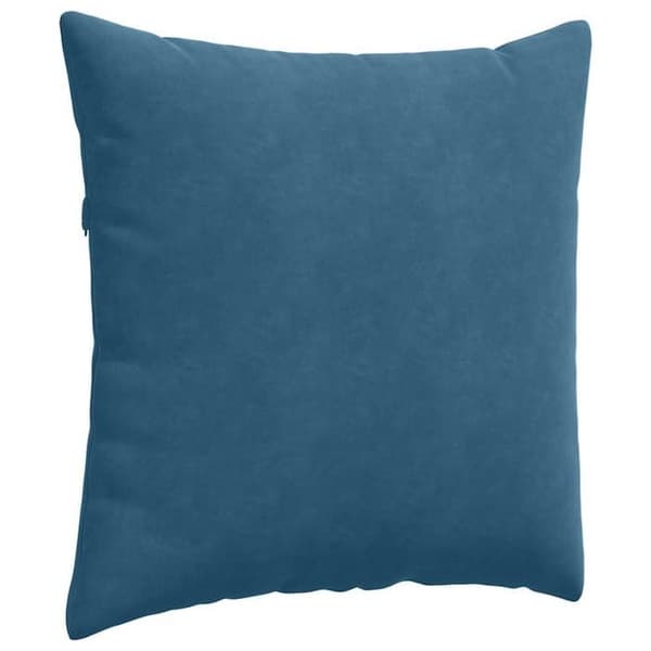 Soffkuddar - EXKLUSIVT HEM - Modern - 80 x 80 cm - Blå ribbad sammet - Set om 2 Blå