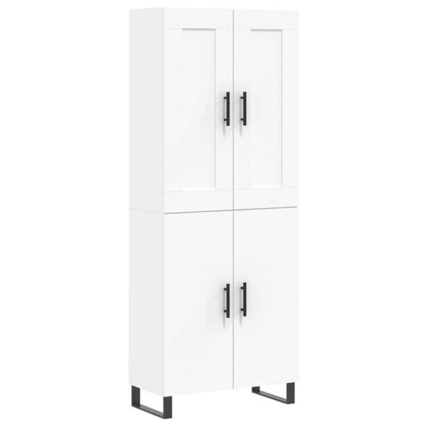 Maison Exclusive - Buffé hög Vit 69,5x34x180 cm Ingenjörsträ Vit