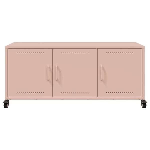 Maison Exclusive - TV-møbel rosa 100,5x39x43,5 cm stål