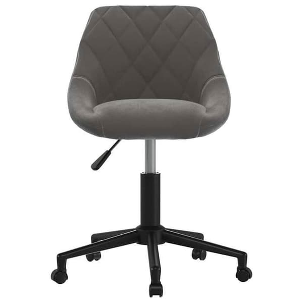 Maison Exclusive - Dæmpet grå velour kontorstol med drejefunktion Mörkgrå
