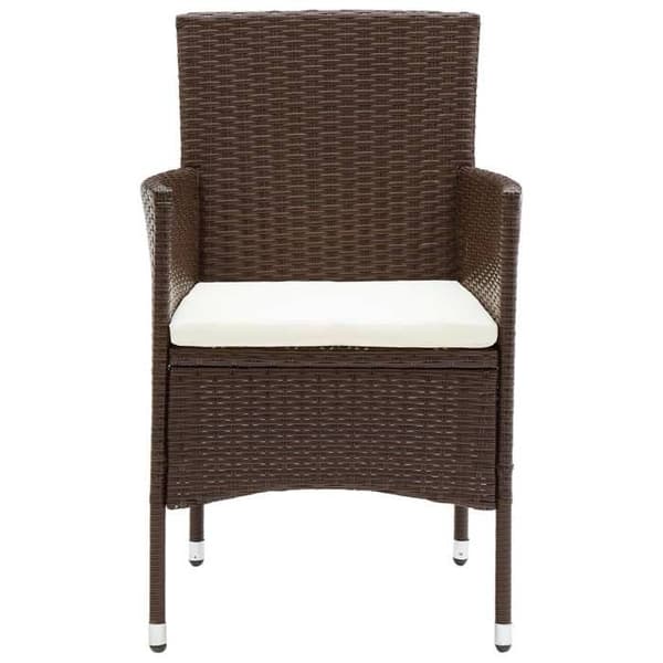 Maison Exclusive - Trädgårdsset 5 delar Flätad resin Brun brun