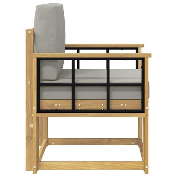 Maison Exclusive - Utomhussoffa i polyester vit och ljusgrå Vit och ljusgrå
