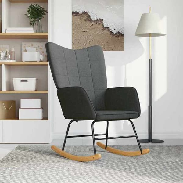 Maison Exclusive - Mörkgrå gungstol i tyg Mörkgrå