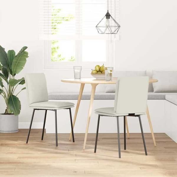 Maison Exclusive - Matstolar set om 2 Creme Sammet