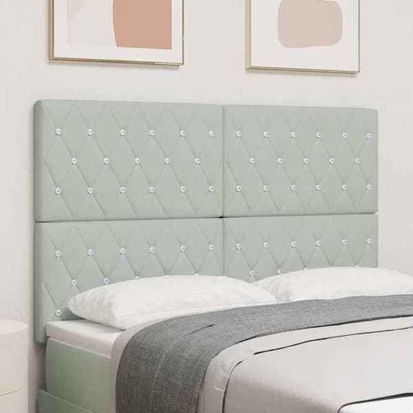 Maison Exclusive - Hovedgærde Lys grå 144 cm Velour