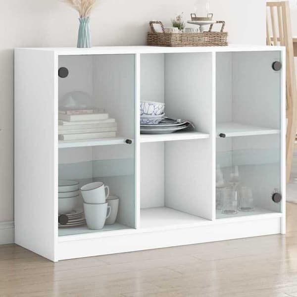 Maison Exclusive - Hvid buffet 102x37x75,5 cm ingeniørtræ Vit