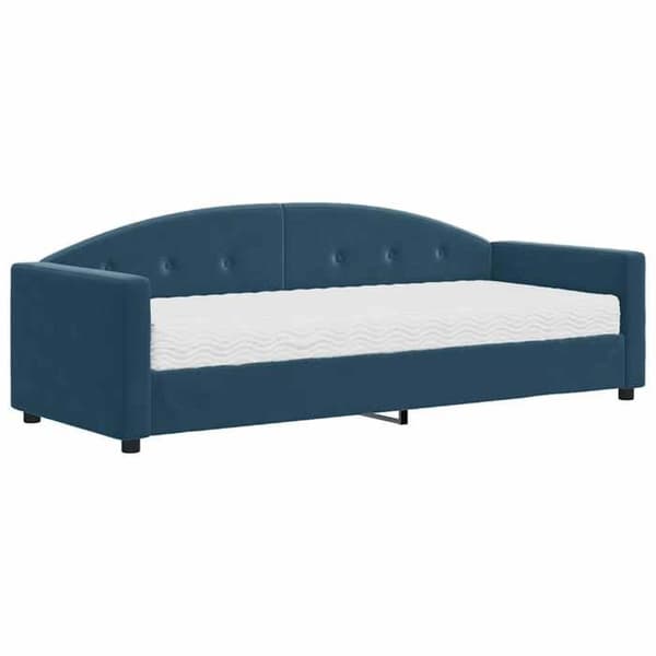 Maison Exclusive - Dagbädd med blå madrass 80x200 cm sammet Blå
