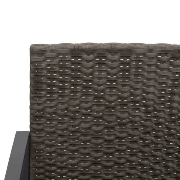 Maison Exclusive - Matstolar för trädgård, set om 2, brun konstrotting