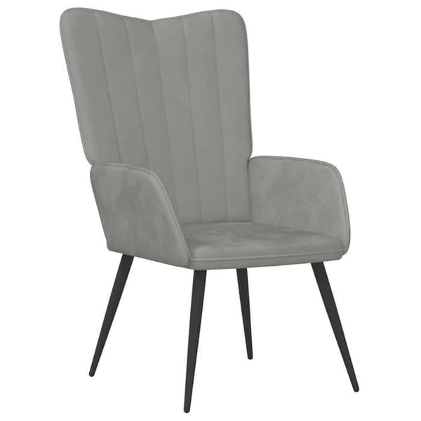 Maison Exclusive - Ljusgrå Velour Relaxstol