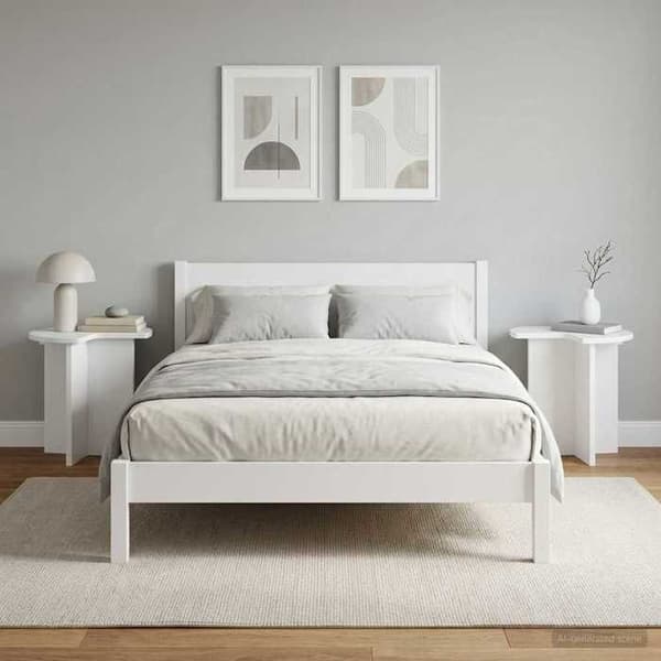 Maison Exclusive - Sidobord 2 delar Vit Ø 39 x 38 cm Ingenjörsträ