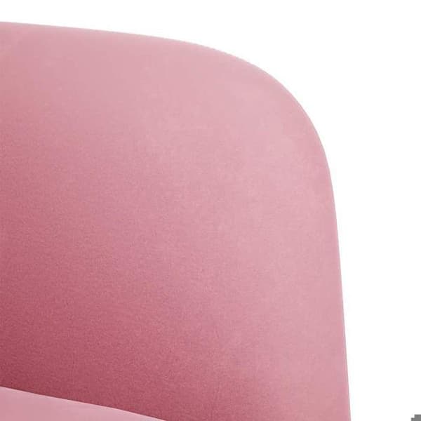 Stol - EKSKLUSIV HUS - 54 cm - Velour - Armlæn - Rosa Ros