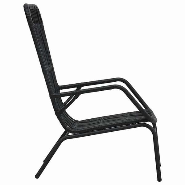 Maison Exclusive - Trädgårdsstol i flätad resin Svart