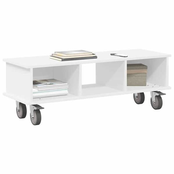 Maison Exclusive - TV-möbel 100 x 35 x 35 cm Vit Ingenjörsträ Vit