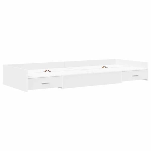 Sängram - EXKLUSIV HEM - Sängram med låda - 80 x 200 cm - Vit - Inbyggd förvaring Vit