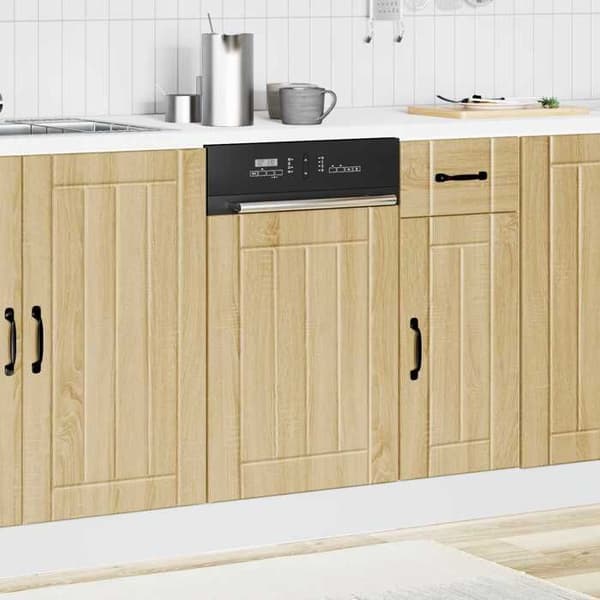 Maison Exclusive - Diskmaskinpanel Lucca ek sonoma ingenjörsträ Sonoma ek