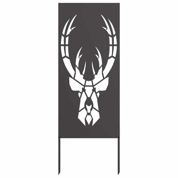 Havemur - EKSKLUSIV HUS - Rektangulær - Sort - 50 x 140 cm - Stål med mat finish Svart