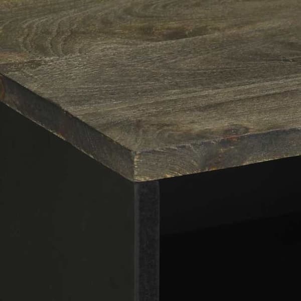 Maison Exclusive - Sort natbord 50x33x62 cm i solid mangotræ Svart