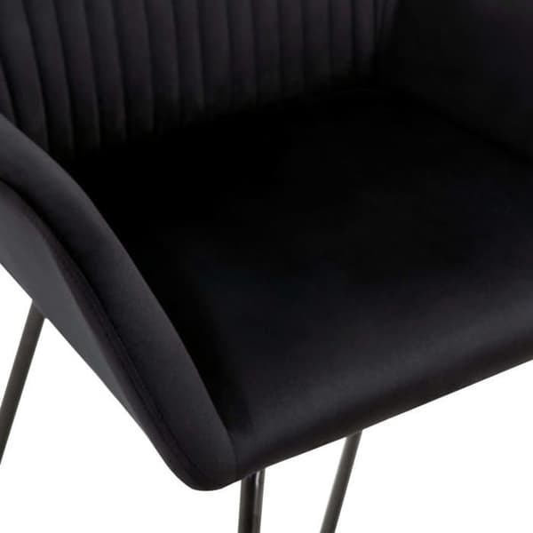 Maison Exclusive - Ruokatuolit 6 kpl musta sametti Matte svart
