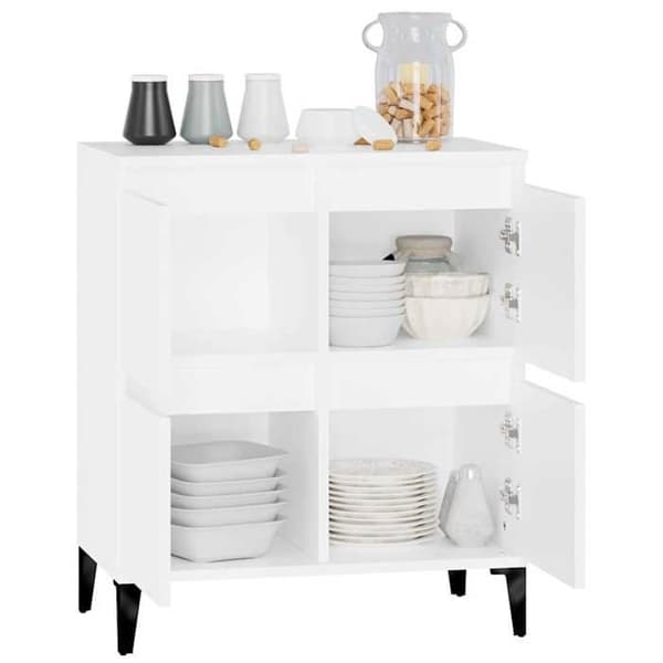 Maison Exclusive - Hvid Buffet 60x35x70 cm Ingeniørtræ