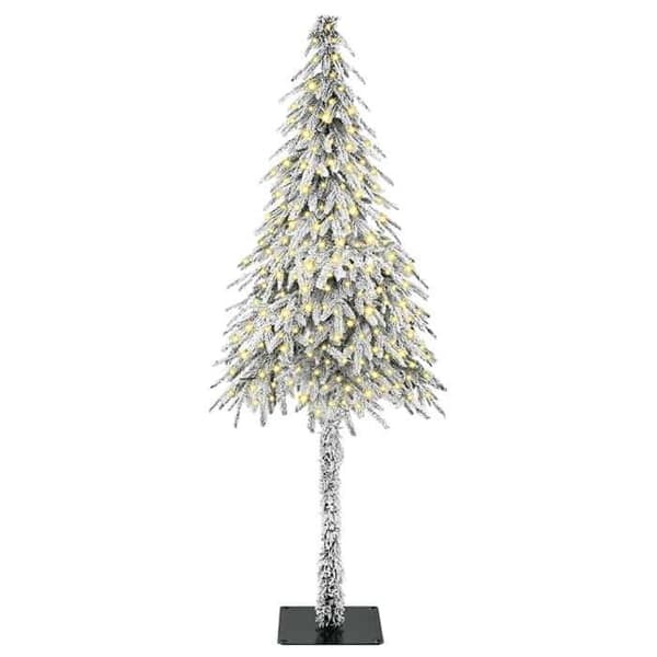 Maison Exclusive - Juletræ med 300 hvide LED 180 cm PE og stål Vit (LED)