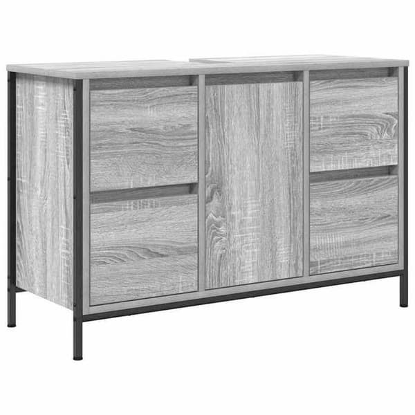Maison Exclusive - Underskabs møbel med skuffer sonoma grå 90x34,5x60cm