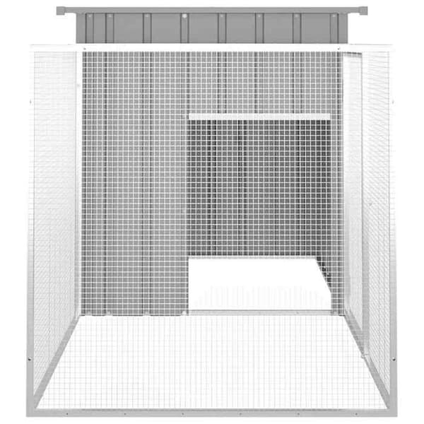 Maison Exclusive - Clapier Grå 200x91x100 cm Galvaniseret stål Grå