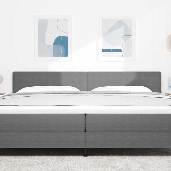 Maison Exclusive - Ljust grått huvudgavel 200 cm i ribbat sammetstyg Ljusgrått