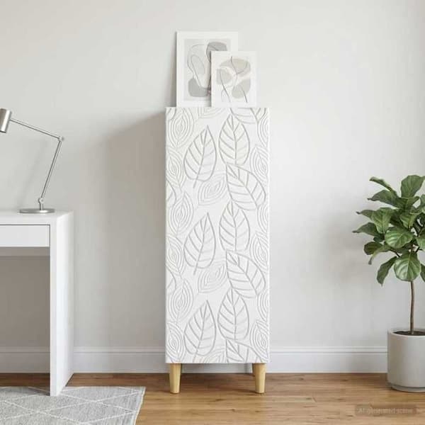 Maison Exclusive - Buffet Hvid 33 x 34,5 x 90 cm Ingeniørtræ