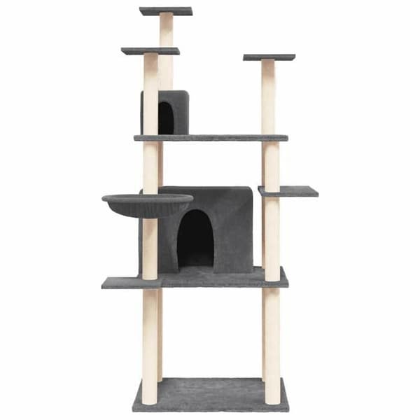 Maison Exclusive - Kattekradse med sisal i mørkegrå 166 cm Mörkgrå