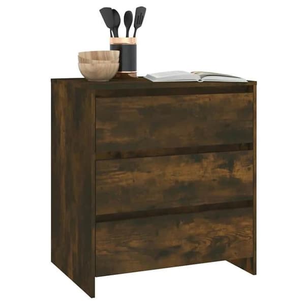 Maison Exclusive - Buffet Røget Eg 70x41x75 cm Ingeniørtræ