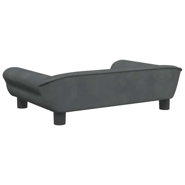 Maison Exclusive - Mörkgrå hundsäng 70x48x22 cm sammet mörkgrå