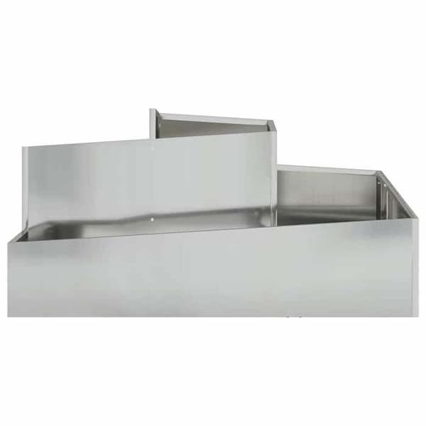Maison Exclusive - Silverfärgad kruka för trädgård 100 x 100 x 50 cm Galvaniserat stål