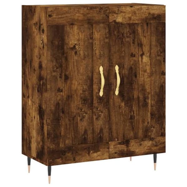 Maison Exclusive - Buffé hög Ek rökig 69,5x34x180 cm Ingenjörsträ