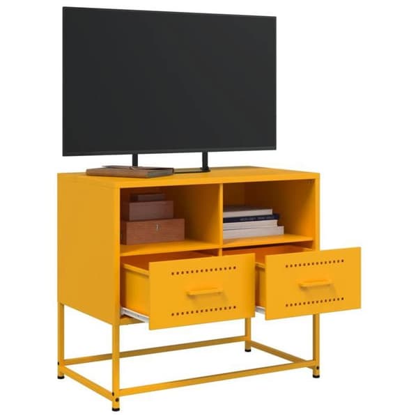 Maison Exclusive - TV-möbel gul senap 68x39x60,5 cm stål