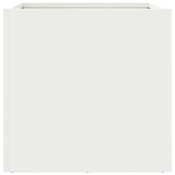 Maison Exclusive - Vit kruka 32x30x29 cm stål