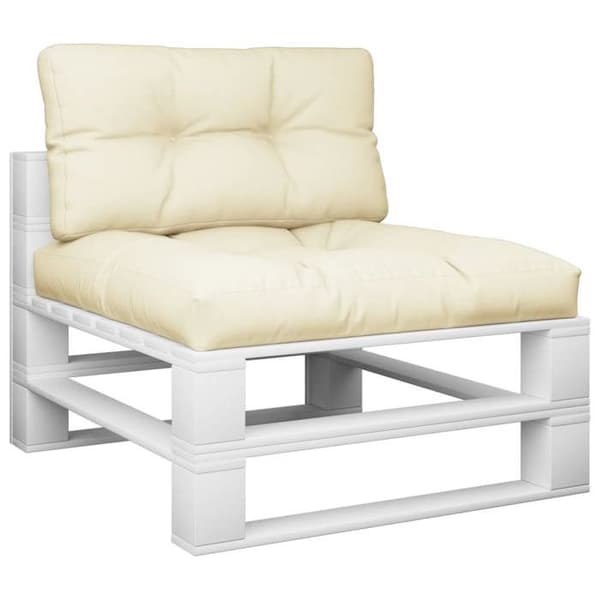 Maison Exclusive - Palettkuddar set om 2 krämfärgad tyg