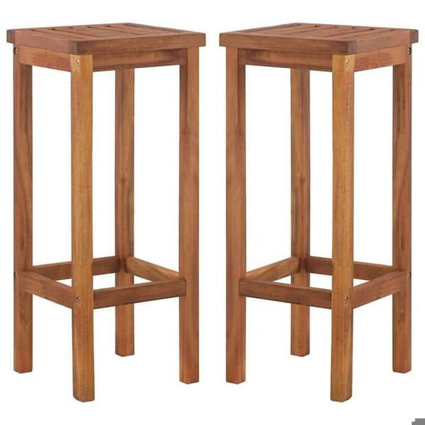 Maison Exclusive - Barstolar set om 2 i massiv akaciaträ